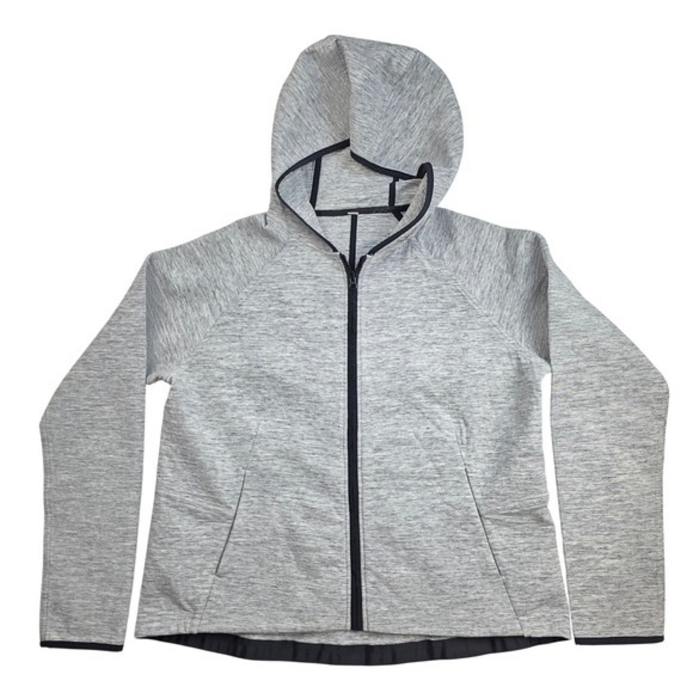 Lululemon Athleisure Gray Heathered Full Zip Hoodie Jacket Size 10